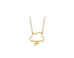 Gold Lightning Cloud Necklace