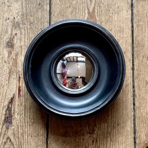 Black Deep Rounded Framed Small Convex Mirror
