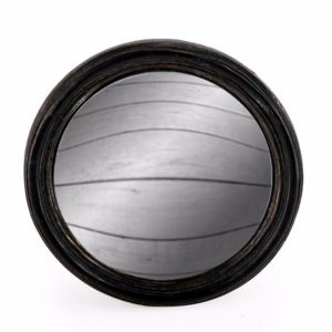 Black Thin Framed Medium Convex Mirror
